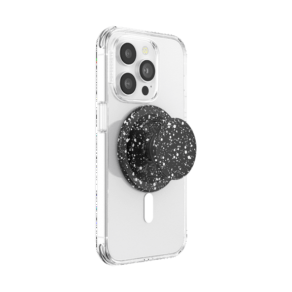 PopSockets MagSafe Phone Grip with Kickstand and Swappable Top - Black Speckle
