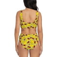 thumbnail image 3 of Kdxio Duck with Star Sunglasses Print Women's 2 Piece High Waisted Wrap Spaghetti Strap Summer Swimsuit Bikini Set-, 3 of 7
