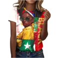 thumbnail image 1 of Camisetas de Verano de Manga Corta de las Mujeres Cuello Redondo Impresión Casual de Manga Corta, Ligero Suave, 1 of 5