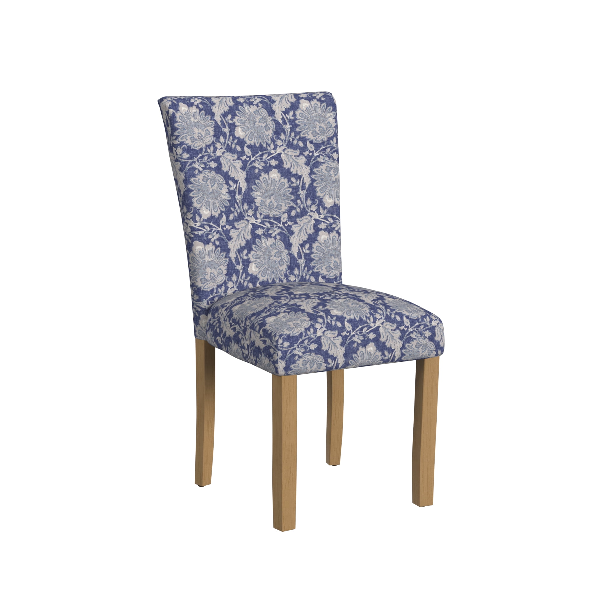 HomePop Classic Parsons Dining Chair, Set of 2, Denim Jacobean Print