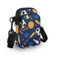 thumbnail image 3 of HELLHERO Football and Basketball Patterns with Zipper Crossbody Bag 4.33x1.97x7.09 for Adults Polyester, 3 of 7