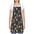 thumbnail image 2 of Naloa 1Pack Adjustable Bib Apron Waterdrop Resistant Cooking Kitchen Aprons for Women Men Chef, Cigar Print, 2 of 5