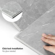 Art3d 24x12 12Pcs Click-Lock Luxury Vinyl Flooring Tile, Interlocking Waterproof SPC Rigid Core Marble Flooring Tile,24 Sq.ft,Gray Marble