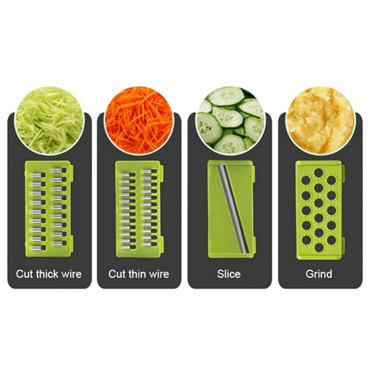 Vegetable Chopper Dicer, Mandoline Cucumber Slicer, Onion Chopper Cube  Cutter Dicer with Container, Easy to Clean Kitchenware Combo with Stainless  Steel Blades 