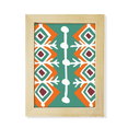 thumbnail image 1 of Patrón verde Mexico totems antigua civilización dibujo Escritorio de madera Arte Pintura 6x8 pulgadas marco de foto foto, 1 of 4