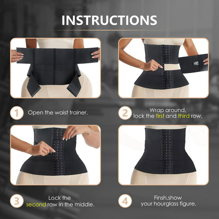 Latex Waist Trainer Lower Stomach Corset For Women Zipper