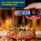 thumbnail image 4 of Termómetros de carne de alimentos de lectura instantánea de doble sonda 2 en 1 para cocina, horno de CACAGOO  Sonda de barbacoa, 4 of 7