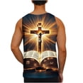 thumbnail image 4 of QSAWXQZ Men's Graphic Tank Tops Jesus Cross Printed Sleeveless T Shirts Christian Lightweight Breathable Muscle Shirts Athletic Summer Beach Casual Wear S, 4 of 6