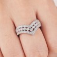thumbnail image 6 of Newshe Wedding Band for Women Vintage Curved Eternity 925 Sterling Silver Engagement Ring Cz Size 7, 6 of 7