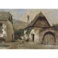 thumbnail image 3 of Paul Unbereit 24x18 Black Modern Framed Museum Art Print Titled - Motif from the Wachau, 3 of 5
