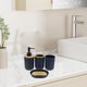 thumbnail image 2 of Juego de cuatro piezas de baño de plástico | Soporte para cepillo de dientes | Vaso de enjuague bucal | Dispensador de jabón | Caja de jabón | Accesorios de baño modernos | Blanco o Negro | ABS, 2 of 7