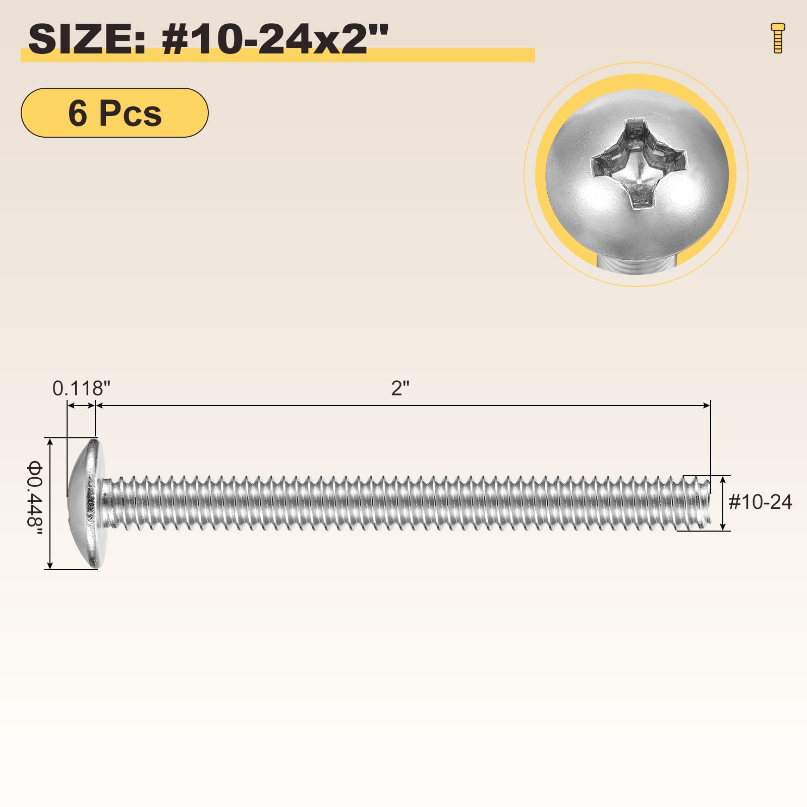 Uxcell Phillips Cross Flat Round Head Machine Screw Kit with Lock Nut (M5-0.8x25) 80Pcs, Stainless Steel Fasteners