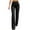 Black, variant on Women's Pants Casual Petite Fashion Work Solid Color Stretch High Waist Straight Trousers