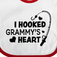 thumbnail image 4 of Inktastic I Hooked Grammy's Heart with Fishing Rod Boys or Girls Baby Bib, 4 of 4
