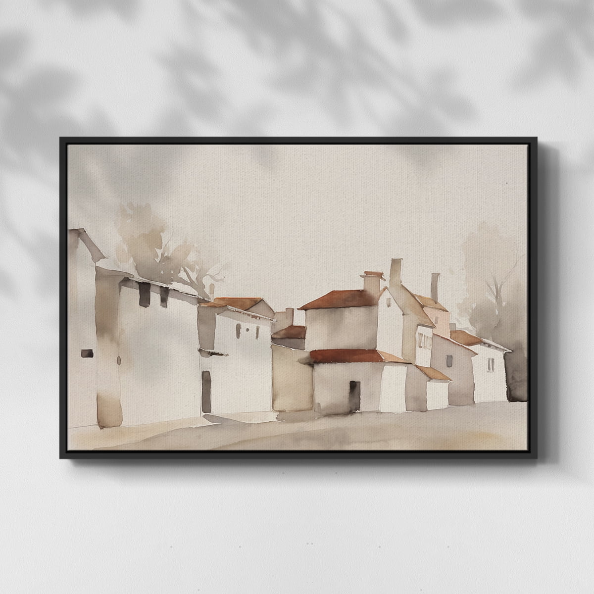 Vintage Landscape-XII By Wexford Home Framed in Black Wood Gallery Wrapped Canvas 17 in. x 25 in.