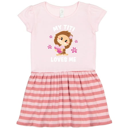 

Inktastic My Titi Loves Me with Bigfoot Gift Toddler Girl Dress