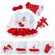 thumbnail image 2 of 1 Set Baby Baby Manga larga Vestido Zapatos de Navidad Elasticidad Diadema Pierna Calentador, 2 of 5