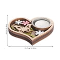 thumbnail image 3 of Heart-Shaped Wooden Candle Holder, 3D Carvings Wood Tea Light Holder Home Table Decor Wood Candlesticks Holders Valentine's Day Wedding Birthday Gift(Heart), 3 of 7