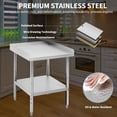 thumbnail image 4 of 12 In x24 In x30 In Stainless Steel Prep Table with Adjustable Legs and Undershelf Spill-Proof Baffle NSF-Certified Heavy-Duty Kitchen Workbench, 4 of 7