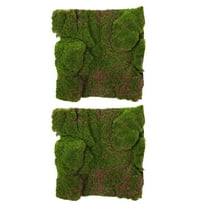 WEUVEB Moss Sheet Handmade Carpet Realistic Appearance Green 2Set