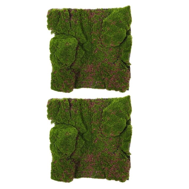 2 Pcs Tapis de Mousse Artificielle Réaliste en Herbe Synthétique pour Décoration Intérieure Extérieure pour Jardin Balcon Patio Simulation Tapis de Mousse