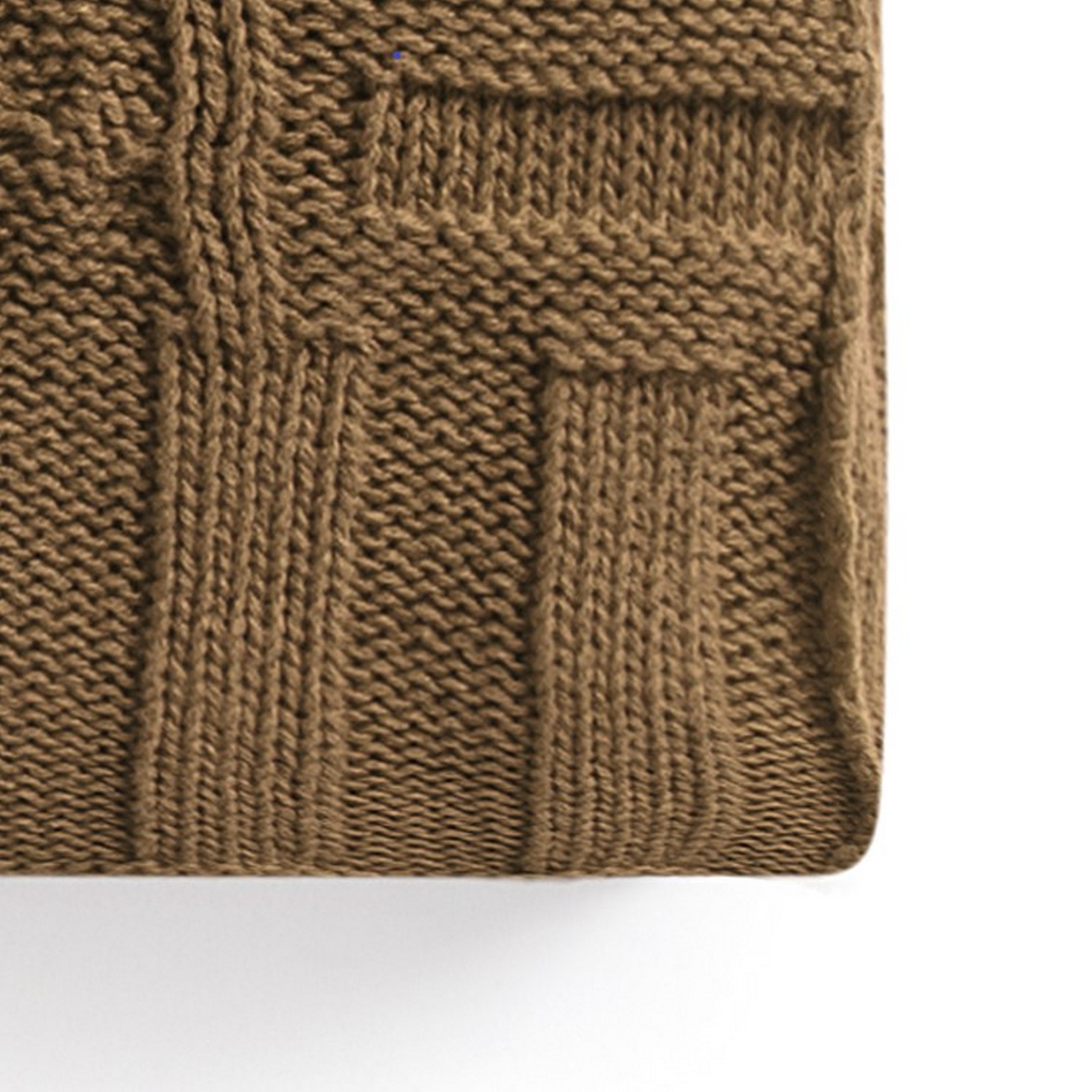 VCNY Home Dublin Taupe Cable Knit Cotton Throw, 50" x 70"