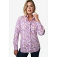 thumbnail image 2 of Jessica London Women's Plus Size Wrinkle-Free Stretch Poplin Shirt, 2 of 3