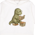 thumbnail image 3 of Inktastic Dinosaur Reading Books Cute Glasses Illustration Toddler Hoodie, 3 of 4