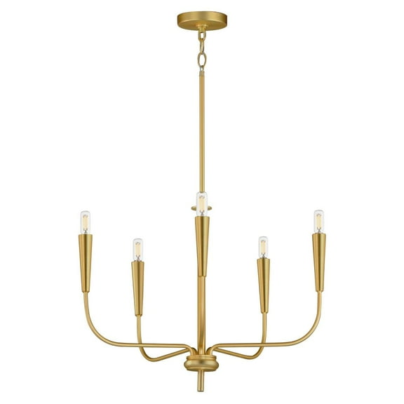 24815SBR Maxim Lighting Vela - 5 Light Chandelier-18.25 Inches Tall and 24 Inches Wide-Satin Brass Finish    -Traditional Installation