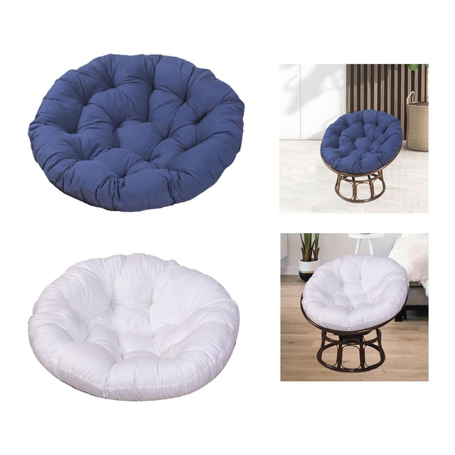 Cojín para Asiento de Exterior, 2 Uds., Almohadillas Impermeables para Silla Blanco Color Azul Baoblaze Cojín de asiento de columpio