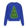 thumbnail image 3 of Sudadera sin capucha para hombre, cuello redondo, deportiva, con estampado de árbol de Navidad, sudadera con capucha, jersey de manga larga, blusa de poliéster para hombre, 3 of 4