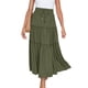 thumbnail image 4 of Faldas de cintura elástica con volantes fruncidos informales sólidos a la moda para mujer Wmkox8yi FGJ2067, 4 of 8
