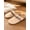 Apricot, variant on Women's Leopard Print Closed Toe Sandals with Gold Buckle - Spacious Toe, Cushioned Support, Polished Hardware,  Comfortable Casual Suede Mules for Indoor & Outdoor Wear ,Apricot