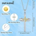 thumbnail image 6 of Inpasne Cross Necklace for Women 925 Sterling Silver Infinity Butterfly Citrine Necklace November Birthstone Jewelry Gifts for Women Her Mom Wife Girlfriend Daughter, 6 of 6