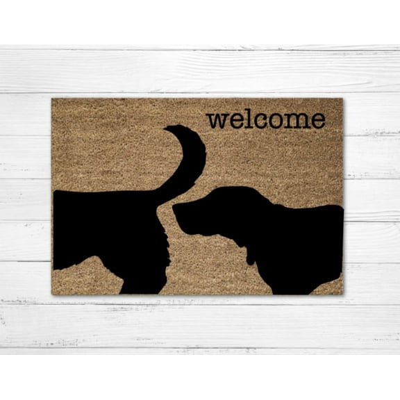 Doormat Coir Welcome Door Mat Colorful Print Floral Decoration Flower Indoor Outdoor Entrance Non Slip Door Rugs for Summer Front Easy Clean Entryway 24x16 Inch(Watering Pot)