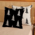 thumbnail image 2 of Christmas Pillow Covers 18x18 Set of 2 Black and White Christmas Tree Throw Pillows Christmas Decorations Black Pillowcase Winter Farmhouse Holiday Decor Cushion Covers for Couch Home Sofa, 2 of 6