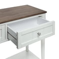 thumbnail image 3 of Convenience Concepts French Country Two Drawer Hall Table, Driftwood/White, 3 of 7