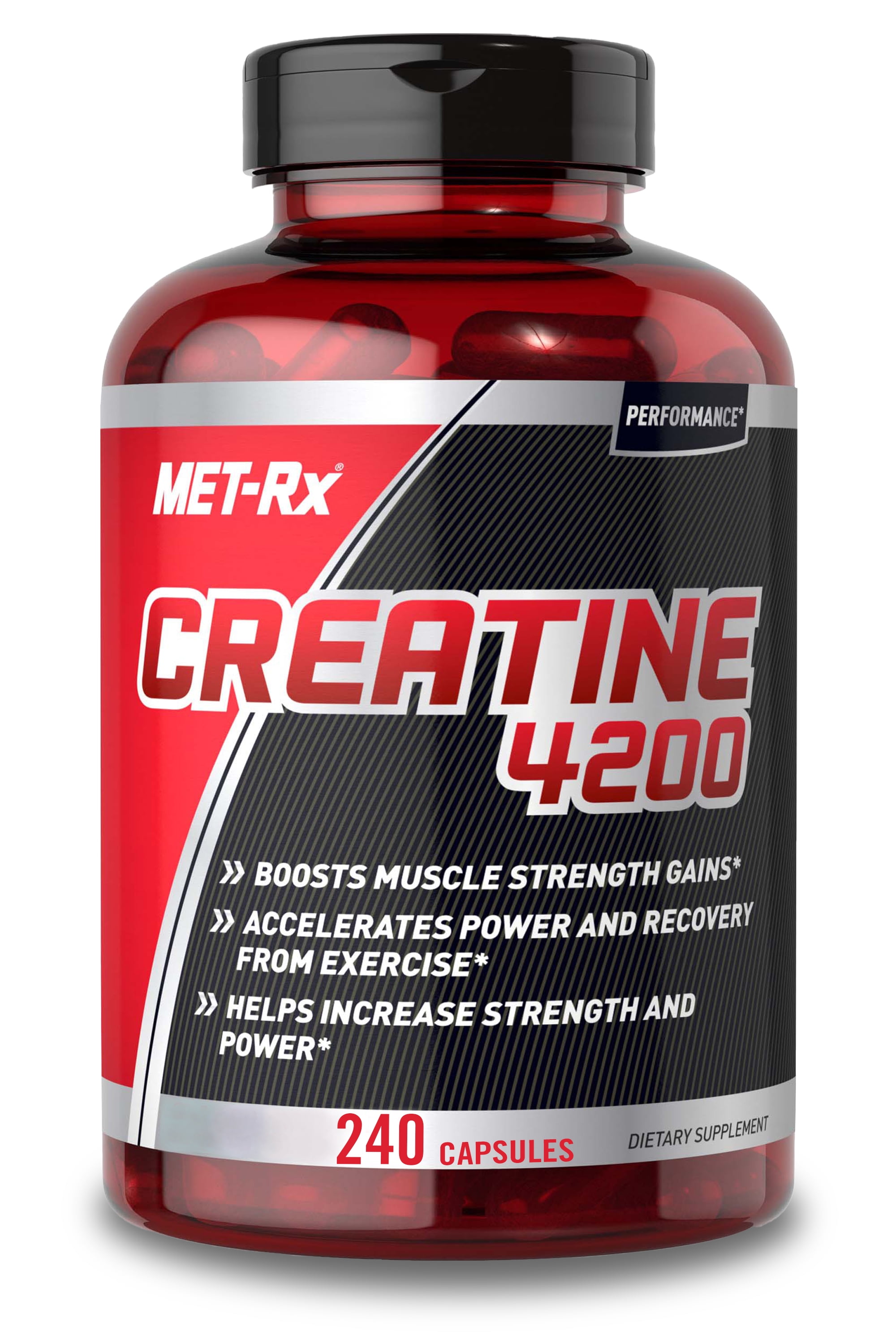 MET-Rx Creatine 4200 Supports Muscles Pre & Post Workout Supplement 240 Capsules 