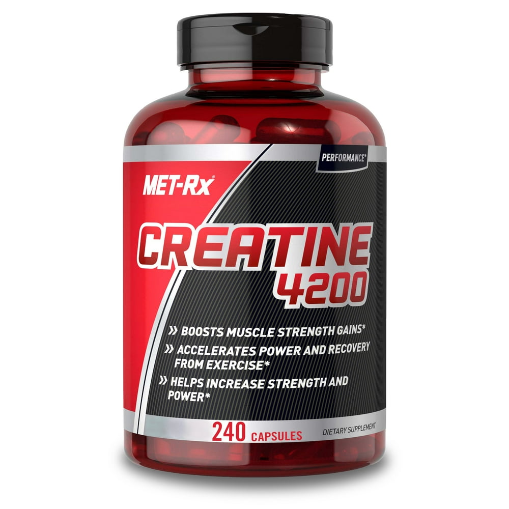 METRx Creatine 4200 Pre or Post Workout Supplement Capsules, 240 Count