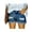Navy, variant on ONLYSHE Women's Casual Distressed Jean Shorts, Mid Rise, Folded Cuffs, Stretchy, White