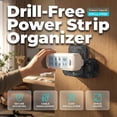 thumbnail image 5 of No-Drill Suction Cup Power Strip Holder,Self Adhesive Wall Mount Socket Organizer,Plastic Socket Holder,Multi-Functional Organizer Rack,Drill-Free Power Strip Organizer for Home & Office,Gray, 5 of 9