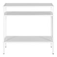 thumbnail image 3 of Henn&Hart 24" Matte White Metal Side Table, 3 of 8
