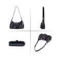 thumbnail image 3 of Deago Women's Vintage Buckle Shoulder Bag Y2K Goth Punk PU Leather Handbag Hobo Clutch Purse (Black), 3 of 9