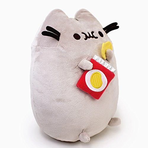 GUND Pusheen Snackables Potato Chip Cat Plush Stuffed Animal, Gray, 9.5"