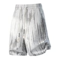 thumbnail image 4 of Riecok Big and Tall Shorts Elastic Waist Drawstring Pull on Shorts Solid Summer Daily Wear with Pockets, 4 of 6