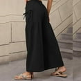 thumbnail image 3 of Women's Wide Leg Pants With Pockets High Waisted Loose Casual Pants Summer Pants Suits for Women Casual Sweatpants Women plus Size Cargo Pants Women's Pants Pants Jumpsuit for Women Casual Casual, 3 of 4