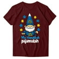 thumbnail image 3 of Jinhomg Jewish Hanukkah Shirt for Women Funny Cute Gnome Graphic Celebration Tees Casual Comfy Short Sleeve Crew Neck Chanukah Tops Wine XL, 3 of 4