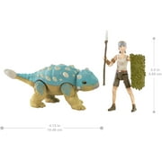 Jurassic World Human & Dino Pack Ben & Ankylosaurus Bumpy Figures, 4 Year Olds & Up