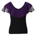 thumbnail image 2 of Camiseta de manga corta de verano para mujer, camiseta con cuello en V, blusa, camisa, baile, baile SG Zulema  Tops de baile latino, 2 of 8