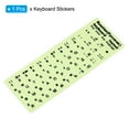 thumbnail image 3 of Uxcell Russian Keyboard Stickers Glow in the Dark Luminous Keyboard Replacement Cover, Black Lettering, 3 of 6